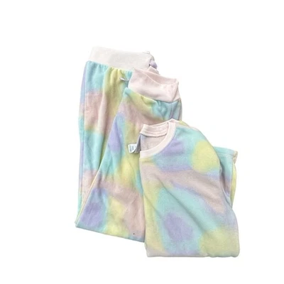 Lands’ End Fleece Girls Tie Dye Pajama Set M 10/12 - Image 1 of 4