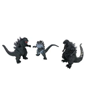 Godzilla Figures Set Of 3 Unbranded 3” Tall - Picture 1 of 6
