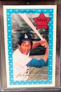 1971 Kelloggs Willie Davis 3D Baseball Card #16 ° Flat° Nice! LA Dodgers Star! - Picture 1 of 2