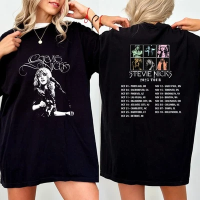 Camiseta Stevie Nicks Music Tour Fechas 2025 - Multicolor, Talla S-5XL Foto 1 de 3