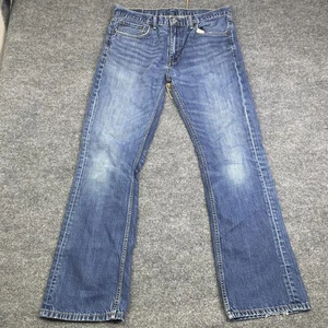 Jeans Levis 527 uomo 36x32 blu bootcut vita bassa zip mosca baffi denim sbiadito - Foto 1 di 14