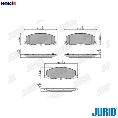 BRAKE PAD SET DISC BRAKE 573326J FOR VAUXHALL INSIGNIA/Mk SAAB OPEL 4cyl 2.8L - image 1 of 4