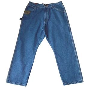 Pantalones de mezclilla de carpintero Wrangler Riggs Workwear para hombre 40x30 (37x28,5) azules nuevos con etiquetas irregulares - Imagen 1 de 12