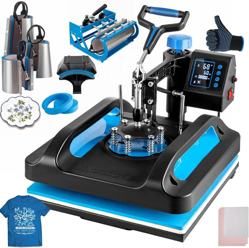 Máquina de prensa de calor 8 en 1 15x15 pulgadas para camisetas sombrero taza con prensa vaso 30 OZ Foto 1 de 4