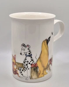 CHURCHILL Mug 'DIRTY DOGS & FAT CATS' by Cherry Denman Fine Bone China Cup - Picture 1 of 5