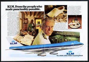 1977 KLM 747 Teneriffa Flughafen Katastrophe Pilot Foto Vintage Reise Druck Anzeige - Bild 1 von 7