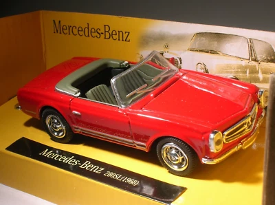 MERCEDES 280SL 1968 cabrio scala 1/43 rossa convertible boxed - Immagine 1 di 3
