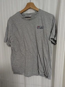 Fila T-Shirt Regular Short Sleeve Crew Neck Grey Mens Medium - Picture 1 of 2