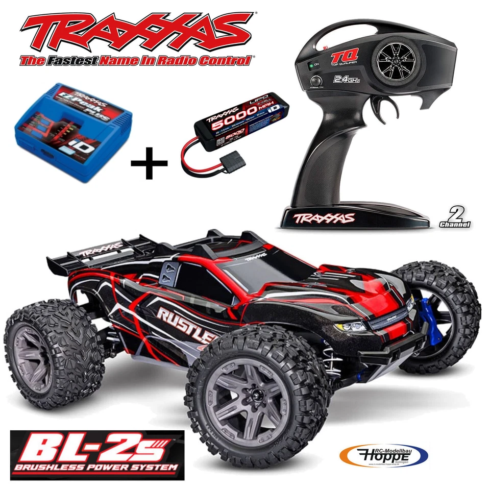 TRAXXAS RUSTLER 4WD BL-S2 Truggy Brushless TQ 2.4GHZ RC Traxxas 67164-4