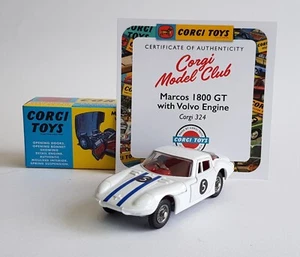 Corgi Model Club no. 324, Marcos 1800 GT, Racing no. 5 Superb Mint Condition - Picture 1 of 15