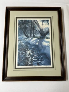 Tom Lynch Limited Edition Print Snow Shadows Signed Wonderful Frame And Matte - Picture 1 of 16