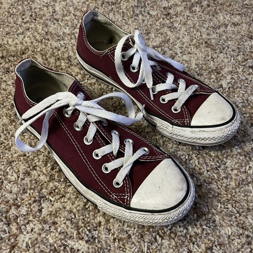 Classic Converse Chuck Taylor All Star Oxford Low Top Uomo Taglia 5 Borgogna