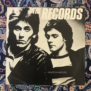 THE RECORDS- HEARTS IN HER EYES- 7" 45 Vinyl Single Alt UK New Wave Powerpop AU - Picture 1 of 4