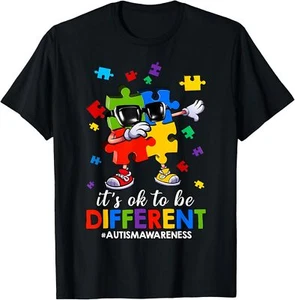 It's OK To Be Different Dabbing Puzzle Autism Awareness Kids T-Shirt Hoodie - Picture 1 of 19