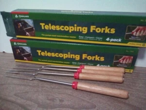 2 Lot Coghlan's Telescoping 8 Forks camping marshmallows hot dogs Extend 34" - Picture 1 of 1