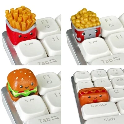 Novelty Themed Resin Keycaps 3D Burger Fries Keycap For Gaming Keyboards - Image 1 of 4