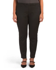 NWT N Natori Sz. 16 Stretch Faux Suede Black Pants $135. COMFORTABLE Dressy Work - Picture 1 of 7
