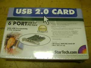 StarTech 6 Port USB 2.0 PCI Card - Brand New and Sealed - Picture 1 of 10