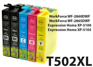 5 Patronen T502XL kompatibel Epson XP-5100 XP-5105 WF-2860DWF WF-2865DWF - Bild 1 von 1