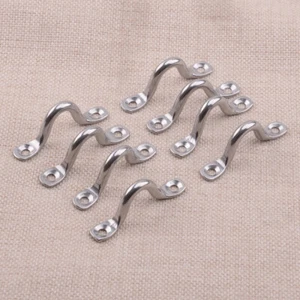 8x Stainless Steel 5mm Bimini Top Wire Eye Straps Boat Plate Staple Ring Handle - Picture 1 of 5