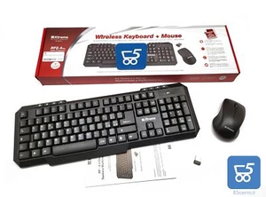 Bundle Xtreme KIT Tastiera + Mouse 34631 Wireless senza fili Nero Ufficio Dad IT - Foto 1 di 3