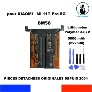 BATTERIE ORIGINE BM58 OEM XIAOMI MI 11T Pro 5G 2107113SG 5000 mAh 3,87V BATTERY - Photo 1 sur 8