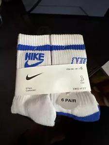 Nike Boys Socks Crew Cushioned School Everyday 6 Pair Shoe Size 10C-3Y NN0543U89 - Picture 1 of 6