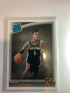 LONNIE WALKER IV 2018-19 DONRUSS OPTIC RATED ROOKIE MINT RC #184 SPURS - Picture 1 of 2