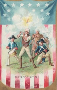 4 de Julio - ESPÍRITU DE 1776 - Postal Patriótica en Relieve de Rafael Tuck 4to - Imagen 1 de 2