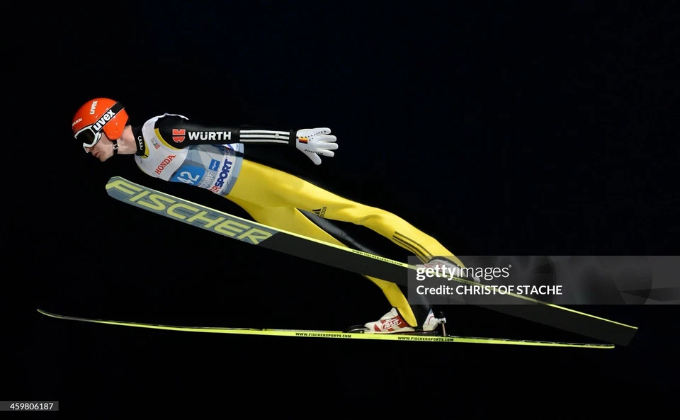 Adidas Equipo Alemania Traje de Salto de Esquí FIS Neopreno Olímpico Hombres Amarillo/Negro Foto 1 de 4