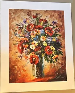 BELLISSIMI FIORI MAGICI Palette Coltello Dipinto ad olio Tela Leonida Afremov #20/25 - Foto 1 di 2