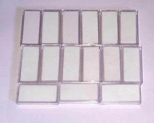 GEMSTONE Diamond Display Storage 15 transparent Plastic Boxes 5x2.5x1 cm - Picture 1 of 6