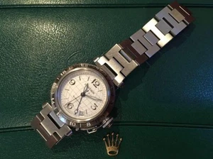 CARTIER Miss Pasha Automatic Date GMT Wristwatch 35mm Unisex W31078M7 Authentic - Picture 1 of 4