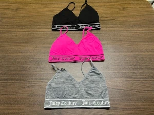 Juego de 3 sujetadores deportivos Juicy Couture para mujer - grandes - negro/rosa/gris - Imagen 1 de 13