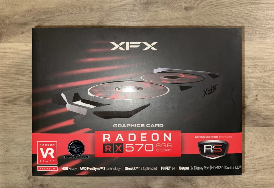 XFX AMD Radeon RX 570 8 GB GDDR5 Graphics Card (RX570P8DBDR) - Image 1 of 3