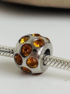 Charm Morellato Con Cristalli Arancio/Fumè Linea Drop - Immagine 1 di 4