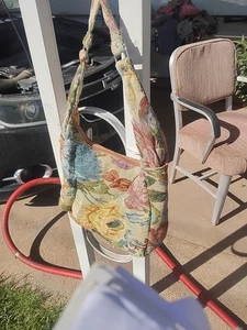 Sac à main sac à main vintage tapisserie tissée motif floral années 90 Y2K - Photo 1/18