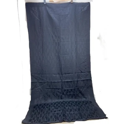 HERMES Stole Cashmere Navy Solid Color Width 75cm x Length 180cm Men's Pre-owned - Image 1 of 3