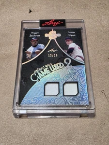 2025 Leaf Spectacular Nolan Ryan Reggie Jackson Game Used Dual Jersey 12/20 - Picture 1 of 2