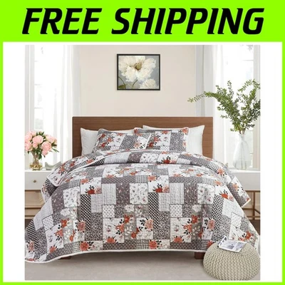 All Season Quilt Set - 1 Quilt + 2 Pillow Shams - Image 1 of 4