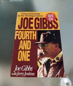 Joe Gibbs SIGNED Fourth And One Living Learning NFL Coach 1991 HB - Bild 1 von 2