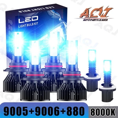 6X 8K LED Headlights+Fog Light Blue Bulbs Combo Kit For Isuzu Ascender 2003-2007 Foto 1 de 4