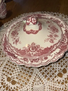 Bristol Crown Ducal rosa 9" bedeckt Gemüse Servierschüssel - Bild 1 von 7