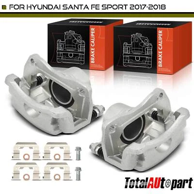 Pinza de freno delantera izquierda y derecha 2 piezas con soporte para Hyundai Santa Fe Sport 2017-2018 Foto 1 de 4