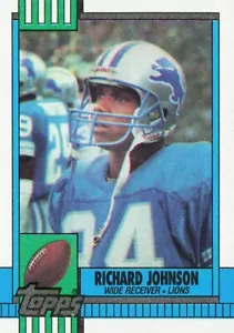 Tarjeta de fútbol americano Richard Johnson Topps 1990 #350 - Imagen 1 de 2