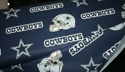 New Dallas Cowboys Cotton Fabric 1/4 yard Football Sports Helmet 9" x 57" Team - Image 1 of 4