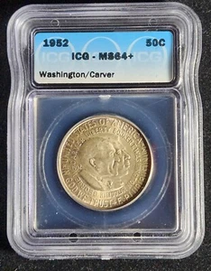 1952-P ICG MS64+ Carver Half Dollar 50c .900 Silver Booker T. Washington T3886 - Picture 1 of 4