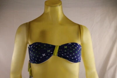 HURLEY MUJER AZUL/AMARILLO/VERDE BIKINI TUBO TOP SEPARADO Talla Pequeña Foto 1 de 4