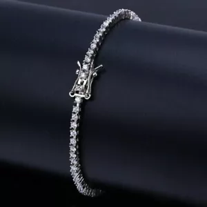 7Ct Round Cut Diamond Womens Tennis Bracelet Solid 14K White Gold Over 7.25 inch - Picture 1 of 5