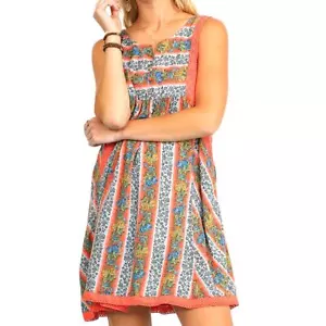 Abito Umgee taglia M bohemien cottage floreale pizzo tunica cambio boho donna nuovo - Foto 1 di 4